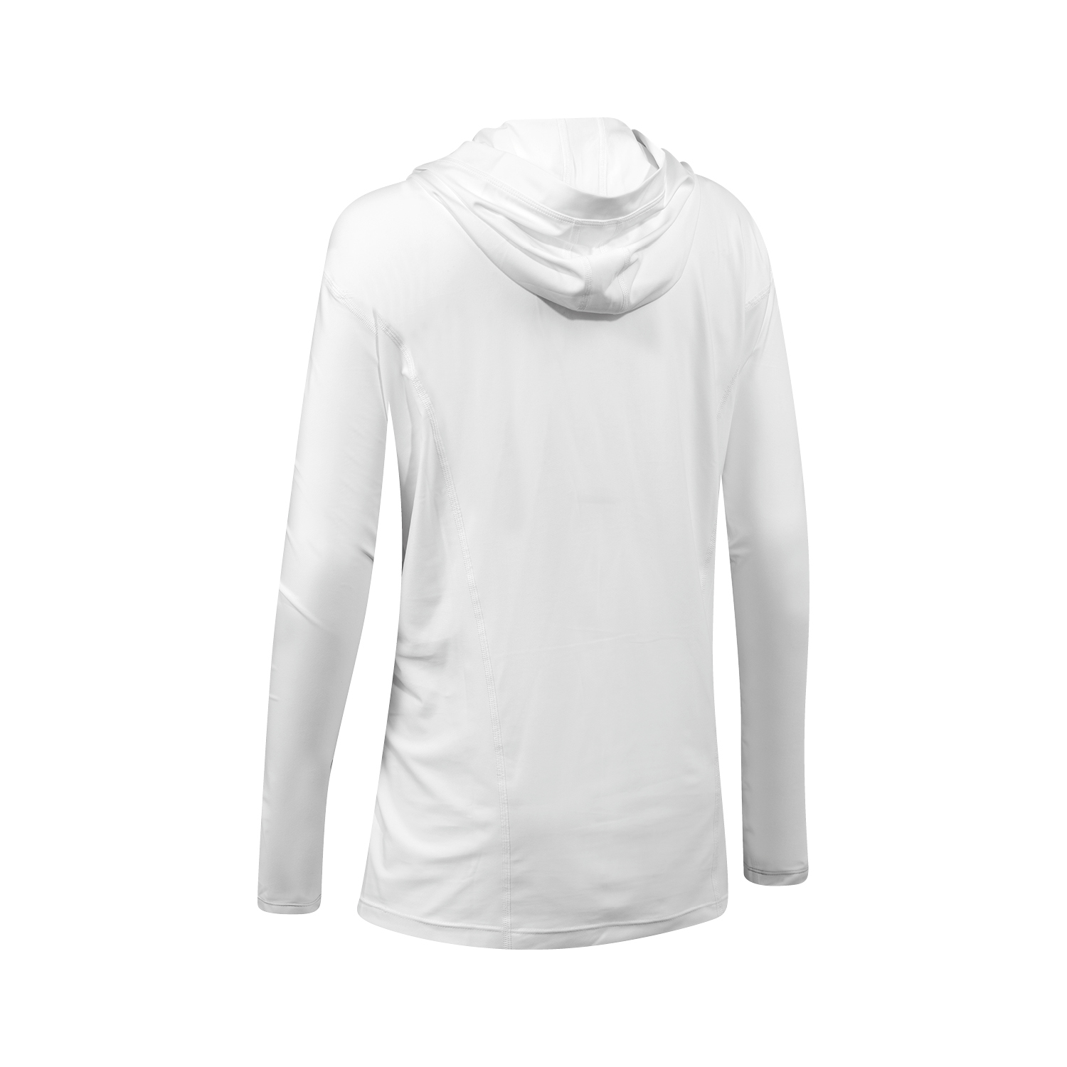 Lycra hoody women LS white/pink