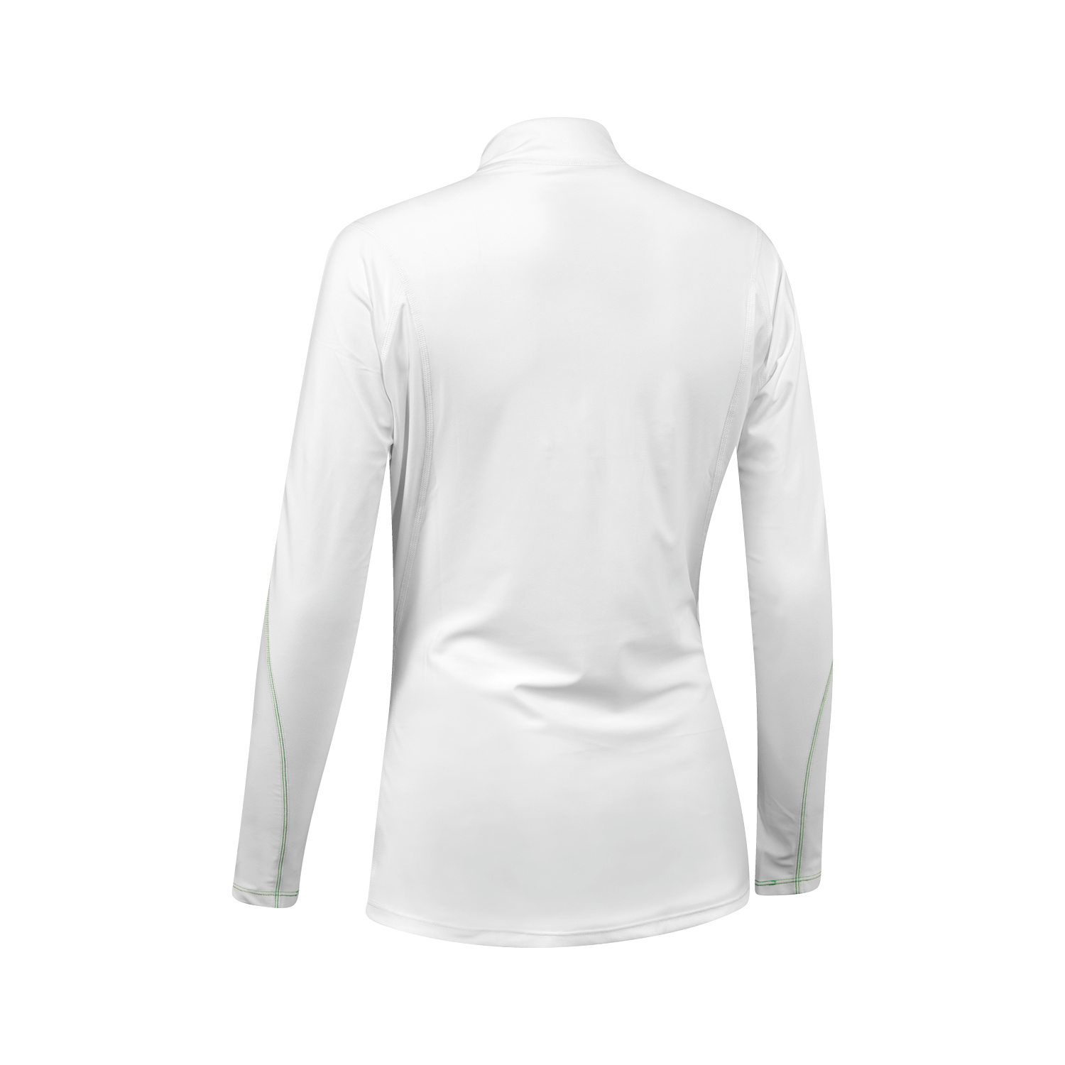 Lycra w/zip women LS white/baia