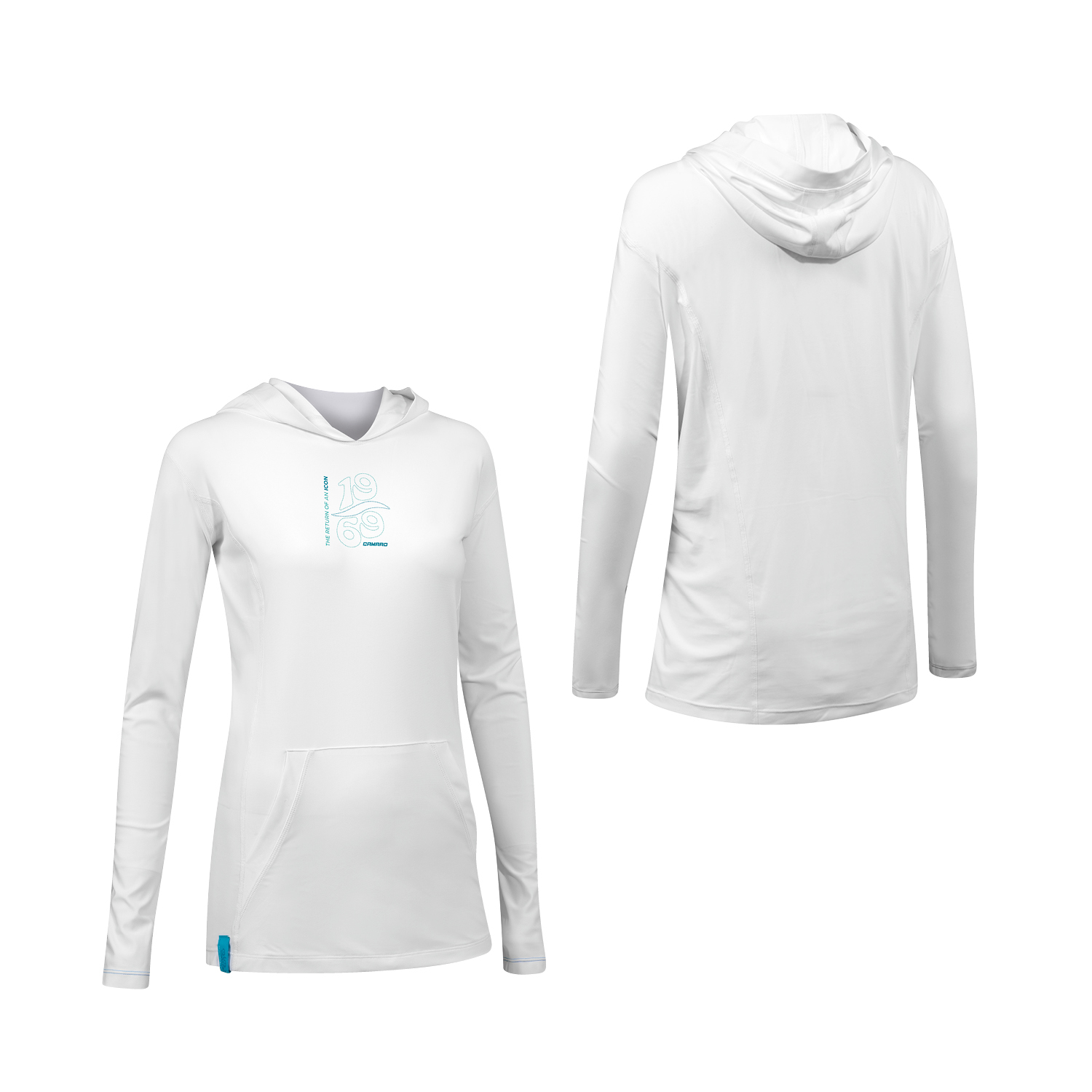 Lycra hoody women LS white/baia