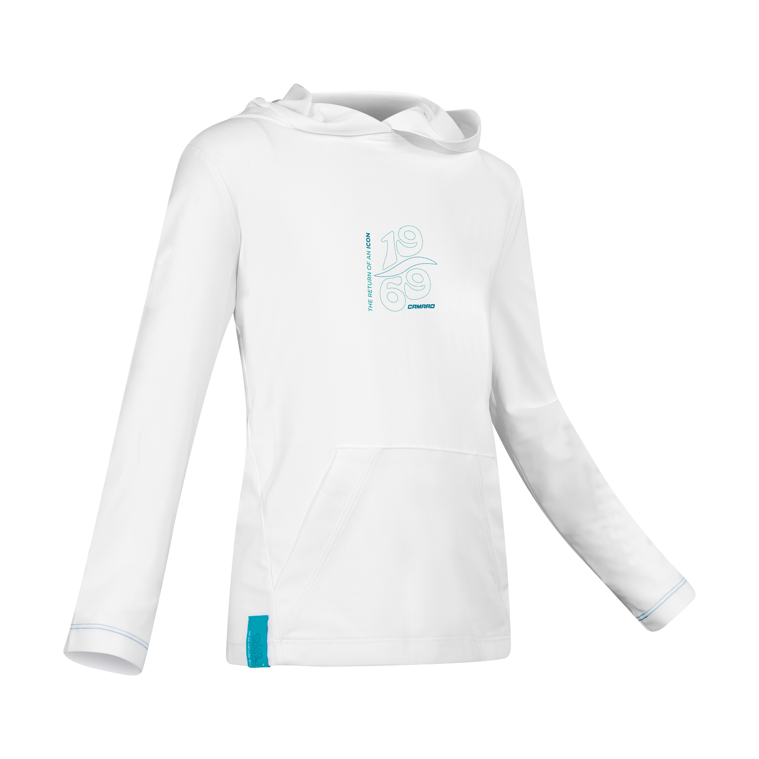 Lycra hoody kids LS white/baia