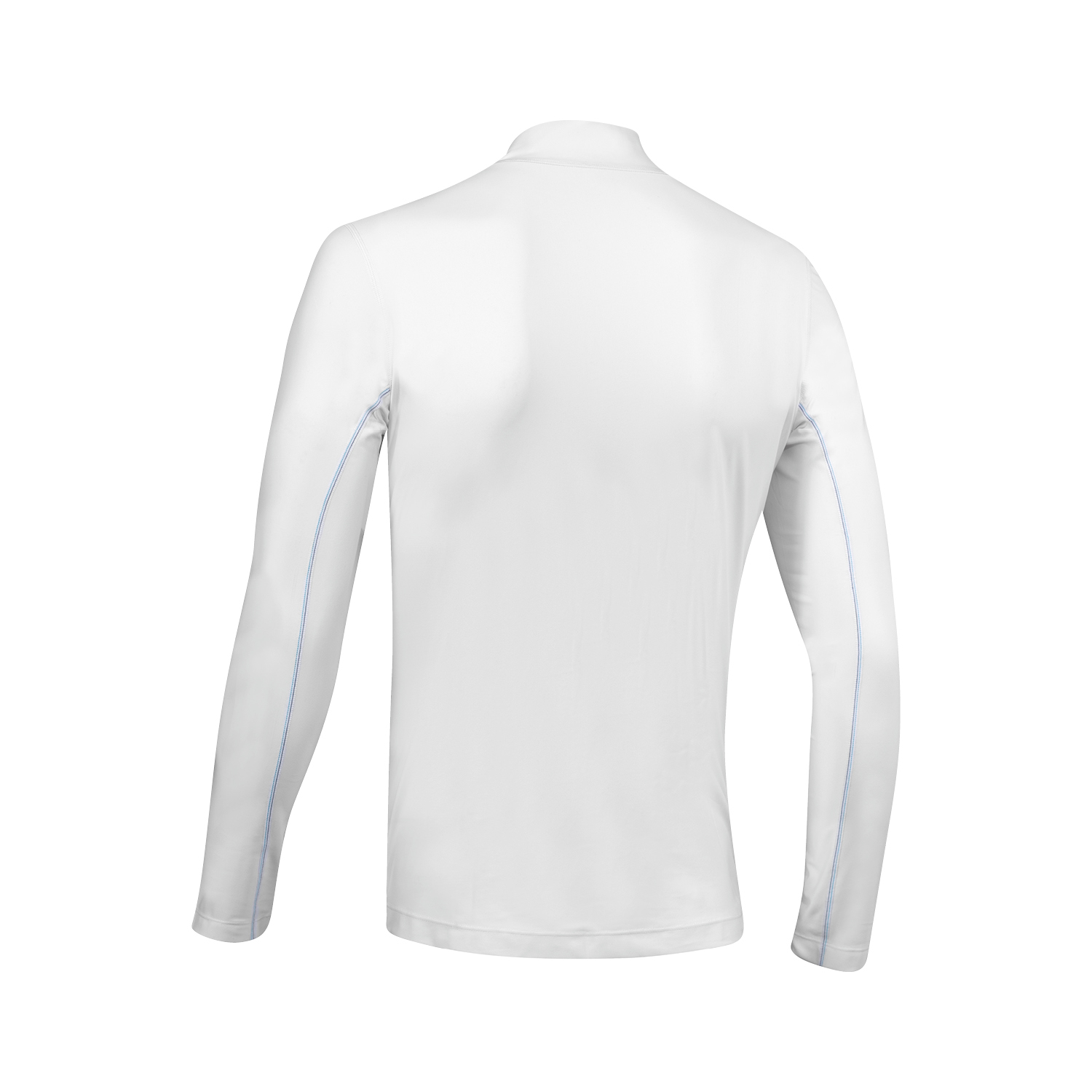 Lycra w/zip men LS white/blue